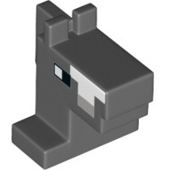Lego hlava koně Minecraft, tmavě modro šedá (6195338)